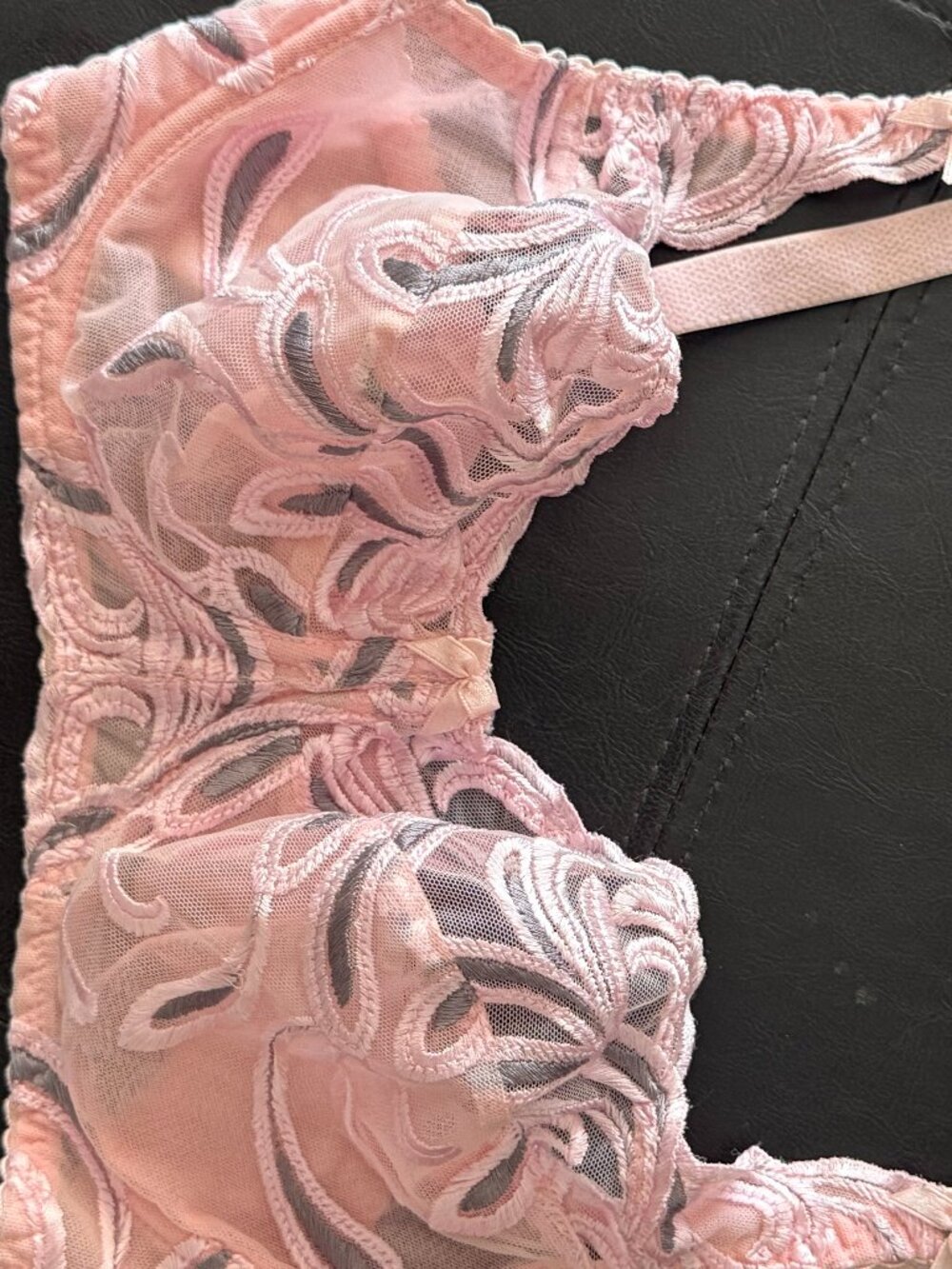 Dalia Elegant Lingerie Pink Embroidered Underwire Bra 32E EU 70E